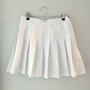 American Apparel White Tennis Skirt